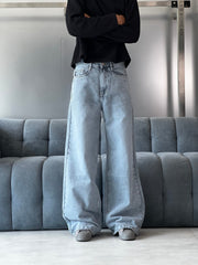 Icy Light Blue Wide Leg Jeans